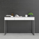 Function Plus White Wooden 3 Drawers Desk
