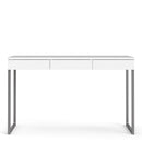 Function Plus White Wooden 3 Drawers Desk