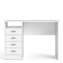 Function Plus White Wooden 4 Drawers Desk