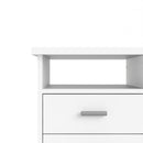 Function Plus White Wooden 4 Drawers Desk