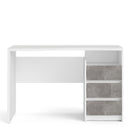 Function Plus White & Grey 3 Drawers Desk