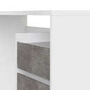 Function Plus White & Grey 3 Drawers Desk