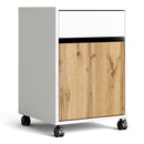 Function Plus White & Oak Mobile Cabinet