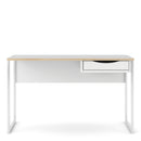 Function Plus White & Oak Trim Wide Desk
