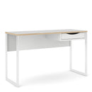 Function Plus White & Oak Trim Wide Desk