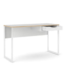 Function Plus White & Oak Trim Wide Desk