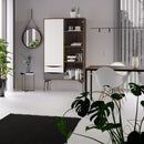 Fur Walnut Finish 1 Glass Door China Cabinet