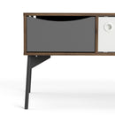 Fur Walnut Finish 2 Sliding Doors TV Unit