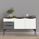 Fur Walnut Finish Wooden 2 Doors Sideboard