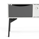 Fur White Wooden 2 Sliding Doors TV Unit