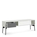 Fur White Wooden 2 Sliding Doors TV Unit