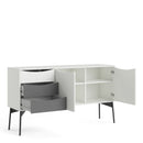 Fur White Wooden 3 Drawers 2 Doors Sideboard