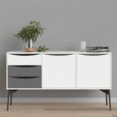 Fur White Wooden 3 Drawers 2 Doors Sideboard