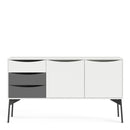 Fur White Wooden 3 Drawers 2 Doors Sideboard