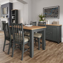Grantham Oak Top Extendable Grey Dining Table by Lavishway | Dining Tables-33927