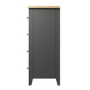 Grantham Oak Top 5 Chest Of Drawers in Grey by Lavishway | Chest Of Drawers-33921
