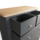 Grantham Oak Top 5 Chest Of Drawers in Grey by Lavishway | Chest Of Drawers-33923