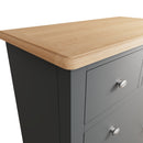Grantham Oak Top 5 Chest Of Drawers in Grey by Lavishway | Chest Of Drawers-33922