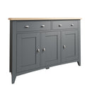 Grantham Oak Top 3 Doors Sideboard in Grey by Lavishway | Sideboards-33908