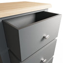 Grantham Oak Top 5 Drawer Narrow Chest by Lavishway | Chest Of Drawers-37026