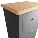Grantham Oak Top 5 Drawer Narrow Chest by Lavishway | Chest Of Drawers-37025