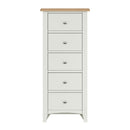 Grantham White Painted 5 Drawers Narrow Chest by Lavishway | Chest Of Drawers-31025