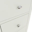 Grantham White Painted 5 Drawers Narrow Chest by Lavishway | Chest Of Drawers-31029