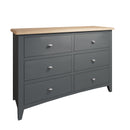 Grantham Oak Top 6 Drawers Chest by Lavishway | Chest Of Drawers-33898