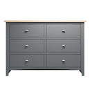 Grantham Oak Top 6 Drawers Chest by Lavishway | Chest Of Drawers-33899