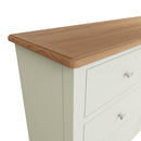 Grantham Oak Top 6 Drawer Chest in White by Lavishway | Chest Of Drawers-37147
