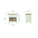 Grantham White 1 Basket Cabinet by Lavishway | Hallway Cabinets-31040