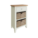 Grantham White 2 Baskets Cabinet by Lavishway | Hallway Cabinets-31043