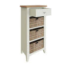 Grantham Oak Top 3 Basket Cabinet Unit by Lavishway | Hallway Cabinets-36874