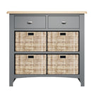 Grantham Oak Top 4 Baskets Hall Cabinet by Lavishway | Hallway Cabinets-32644