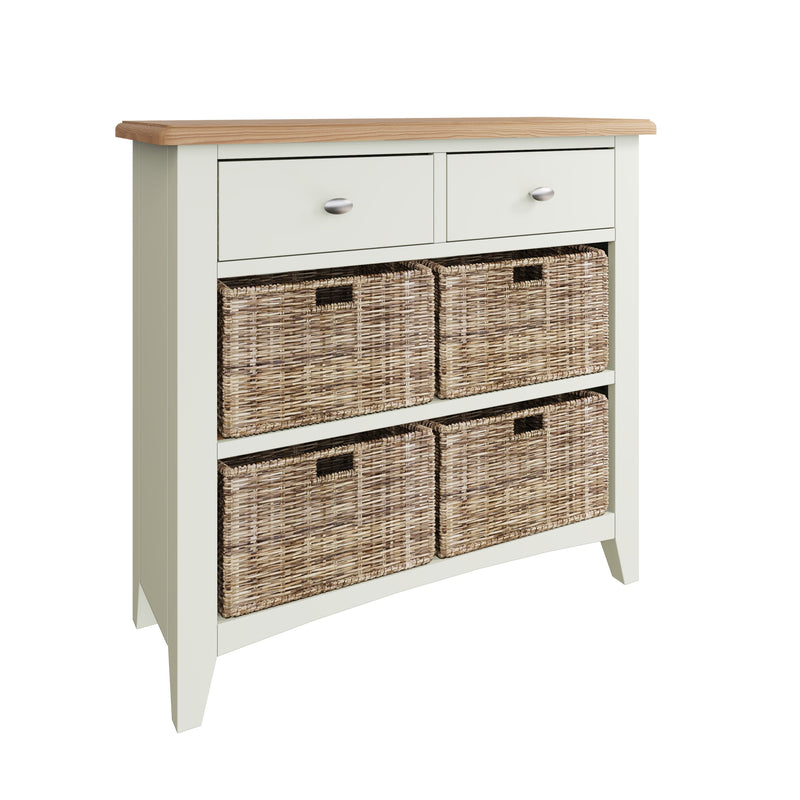 Grantham Oak Top 2 Drawer Cabinet Unit by Lavishway | Hallway Cabinets-37031