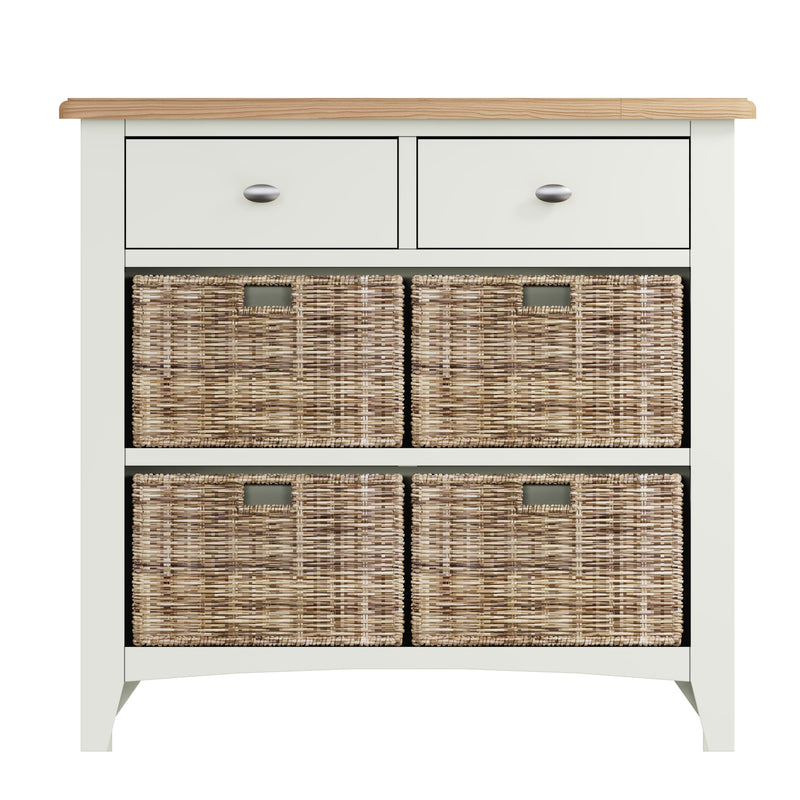 Grantham Oak Top 2 Drawer Cabinet Unit by Lavishway | Hallway Cabinets-37032