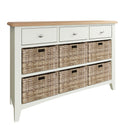 Grantham White 6 Basket Cabinet by Lavishway | Hallway Cabinets-31060