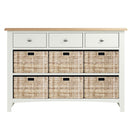 Grantham White 6 Basket Cabinet by Lavishway | Hallway Cabinets-31061