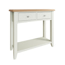 Grantham Oak Top Console Table in White by Lavishway | Hallway Console Table-37041