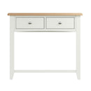 Grantham Oak Top Console Table in White by Lavishway | Hallway Console Table-37042