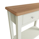 Grantham Oak Top Console Table in White by Lavishway | Hallway Console Table-37045