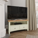 Grantham Oak top 2 Drawers Corner TV Unit by Lavishway | TV Units Cabinets-31070