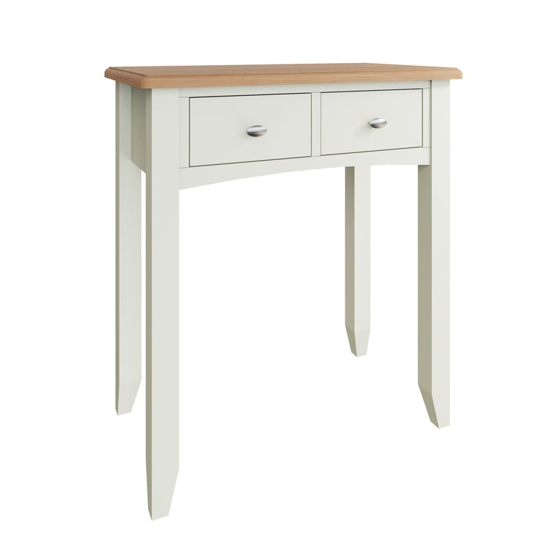 Grantham Oak & White 2 Drawers Dressing Table by Lavishway | Dressing Tables-37133