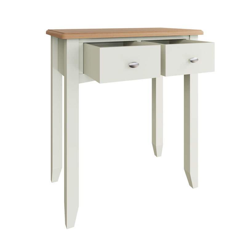 Grantham Oak & White 2 Drawers Dressing Table by Lavishway | Dressing Tables-37135