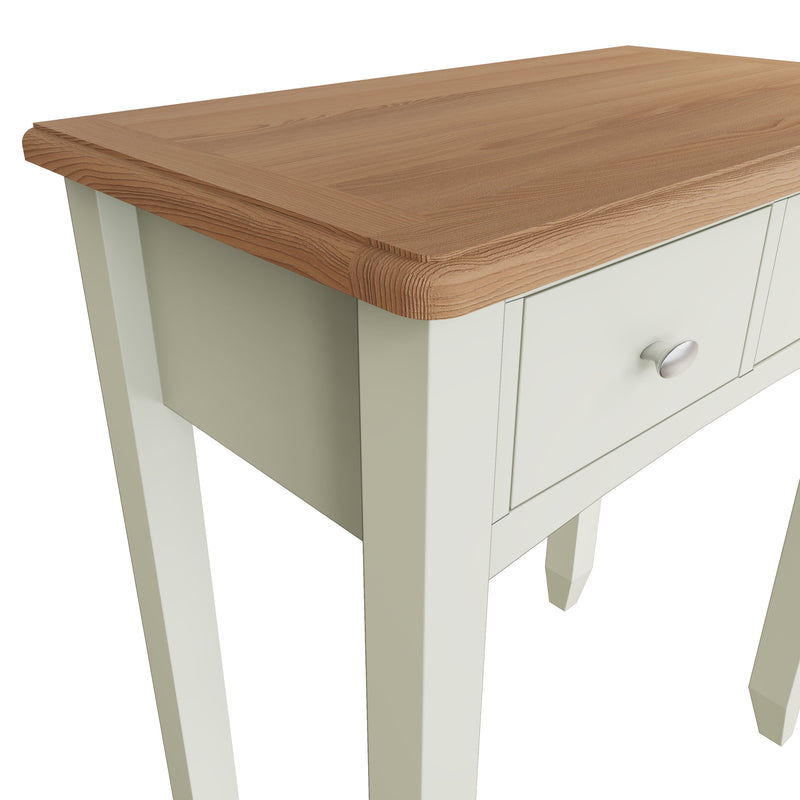 Grantham Oak & White 2 Drawers Dressing Table by Lavishway | Dressing Tables-37136