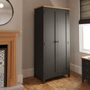 Grantham Oak Top Full Hanging Wardrobe by Lavishway | Wardrobe-37001