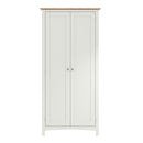 Grantham White 2 Doors Full Hanging Wardrobe by Lavishway | Wardrobe-31451