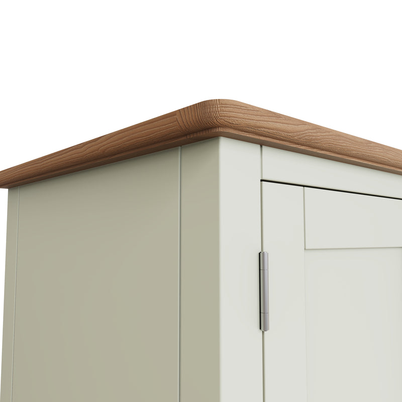 Grantham White 2 Doors Full Hanging Wardrobe by Lavishway | Wardrobe-31454