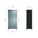 Grantham Oak Top Full Hanging Wardrobe by Lavishway | Wardrobe-37008