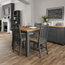Grantham Flip Oak Top Grey Dining Table by Lavishway | Dining Tables-36915